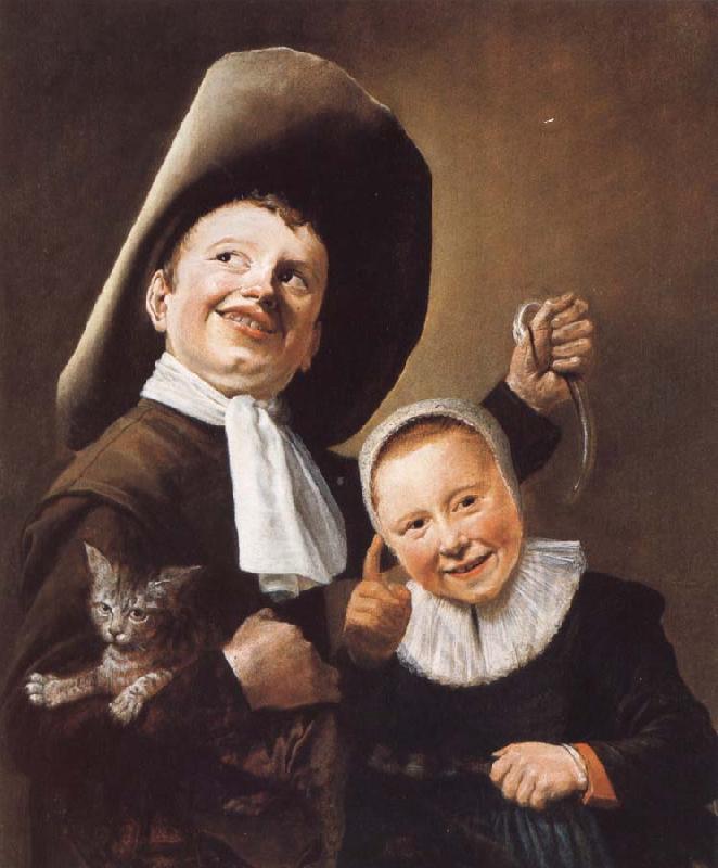 Judith leyster A Boy and a Girl with a Cat and an Eel